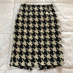 Antonio Melani Black and Cream Skirt Size 0